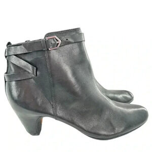 Sam Edelman Maddox womens ankle booties size 9 41 black leather belted boots